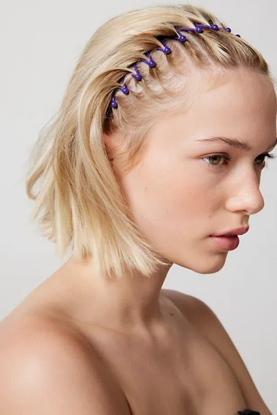 Urban Renewal Vintage Stretch Comb Headband In Purple, Women's At Urban Outfitters In Blue