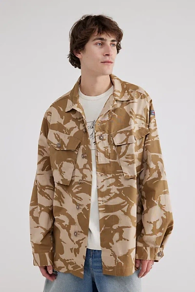 Urban Renewal Vintage United Kingdom Camo Shirt Jacket In Taupe, Men's At Urban Outfitters