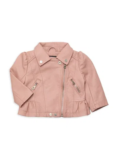 Urban Republic Baby Girl's Faux Leather Moto Jacket In Pink