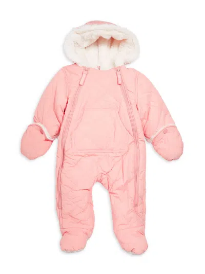 Urban Republic Baby Girl's Quilted Footie In Powder Pink