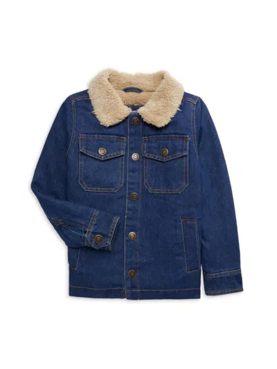 Urban Republic Babies' Boy's Faux Shearling-collar Denim Jacket