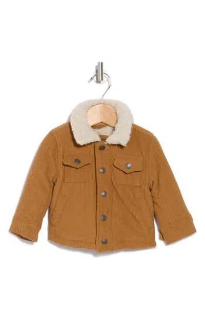 Urban Republic Kids'  Faux Shearling Corduroy Jacket In Rust