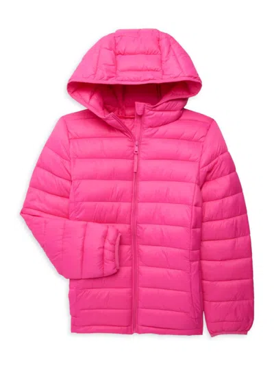 Urban Republic Kids' Girl's Packable Puffer Jacket In Pink