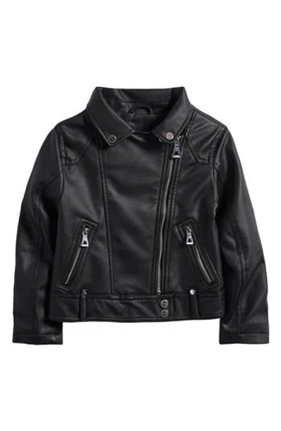 Urban Republic Kids' Faux Leather Moto Jacket In Black
