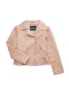 Urban Republic Little Girl's Coated Biker Jacket In Pink