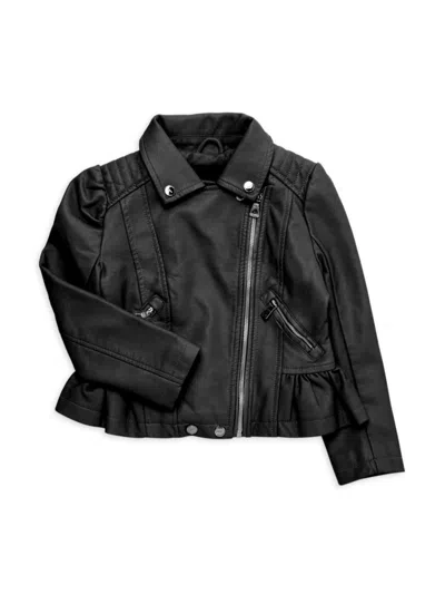 Urban Republic Babies' Little Girl's Faux Leather Jacket In Black