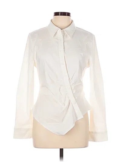 Pre-owned Urban Revivo Long Sleeve Blouse In Ivory