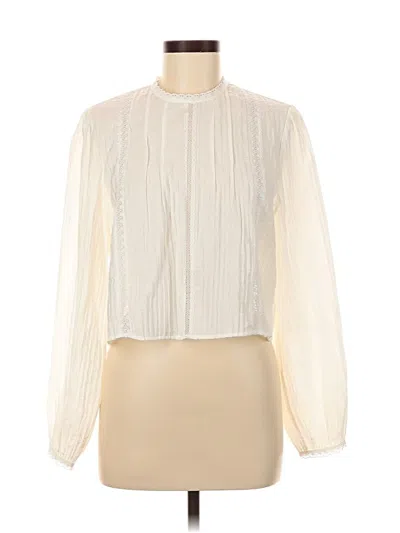 Pre-owned Urban Revivo Long Sleeve Blouse In White