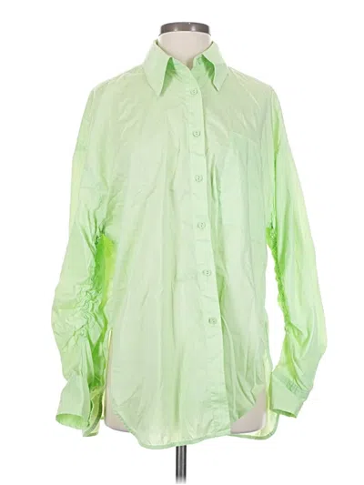 Pre-owned Urban Revivo Long Sleeve Button Down Shirt In Green