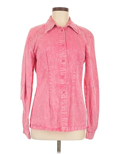 Pre-owned Urban Revivo Long Sleeve Button Down Shirt In Pink