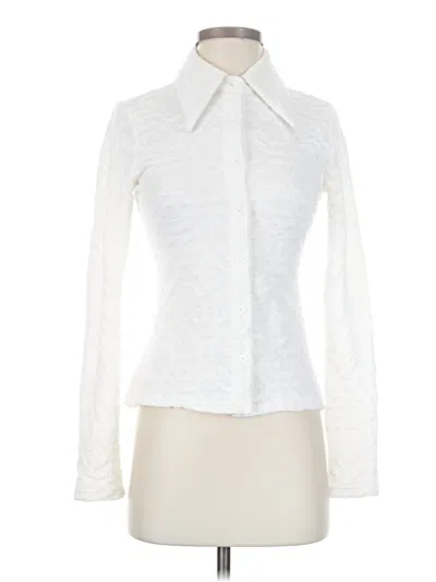 Pre-owned Urban Revivo Long Sleeve Button Down Shirt In White