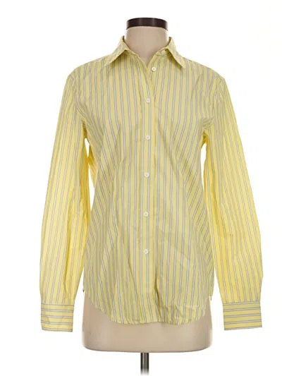 Pre-owned Urban Revivo Long Sleeve Button Down Shirt In Yellow