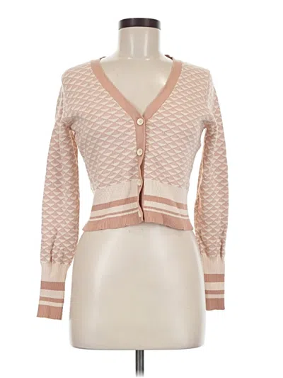 Pre-owned Urban Revivo Long Sleeve Top Pink Sweetheart Neckline Tops
