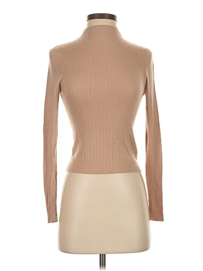 Pre-owned Urban Revivo Long Sleeve Top Tan Turtleneck Tops
