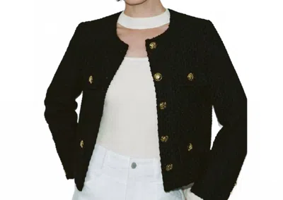 Urban Revivo Long Sleeve Tweed Blazer In Black