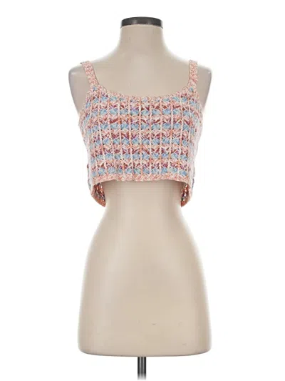 Pre-owned Urban Revivo Tank Top Pink Strapless Neckline Tops