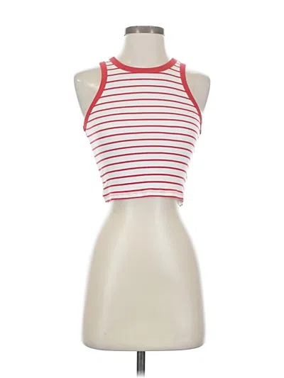 Pre-owned Urban Revivo Tank Top Red Halter Neckline Tops