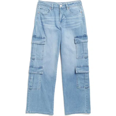 Urban Rise Kids' Double Cargo Pocket Jeans In Blue