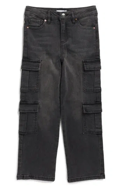 Urban Rise Kids' Relaxed Fit Double Cargo Jeans In Black