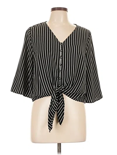 Pre-owned Urban Romantics 3/4 Sleeve Blouse In Black