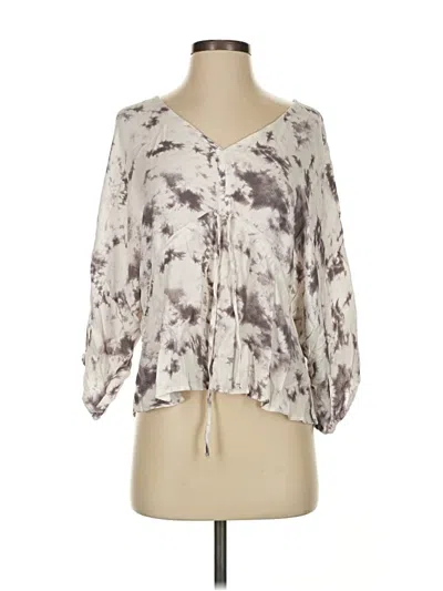 Pre-owned Urban Romantics 3/4 Sleeve Blouse In White