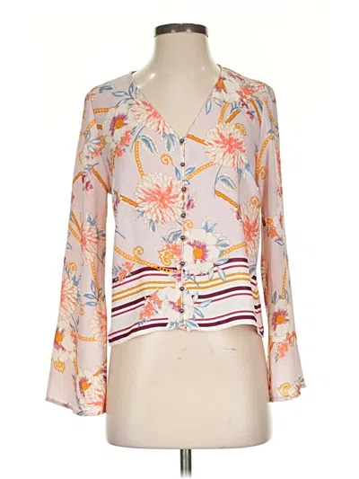 Pre-owned Urban Romantics 3/4 Sleeve Blouse In White