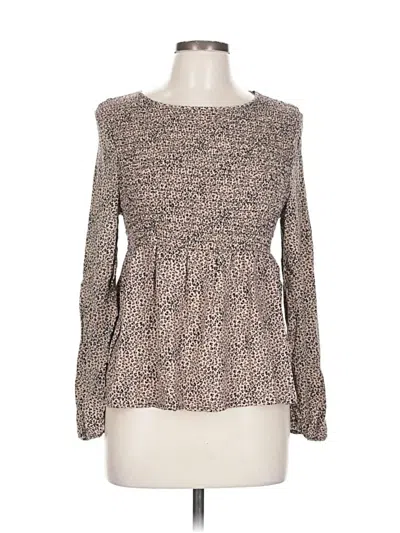Pre-owned Urban Romantics Long Sleeve Blouse In Brown
