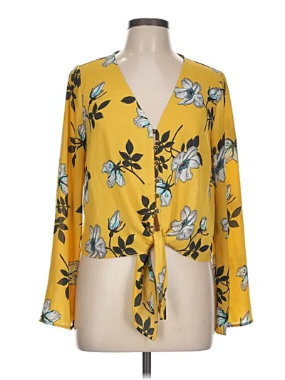 Pre-owned Urban Romantics Long Sleeve Blouse In Yellow