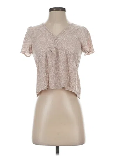 Pre-owned Urban Romantics Short Sleeve Blouse In Brown