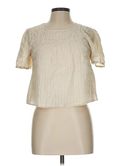 Pre-owned Urban Romantics Short Sleeve Blouse In White