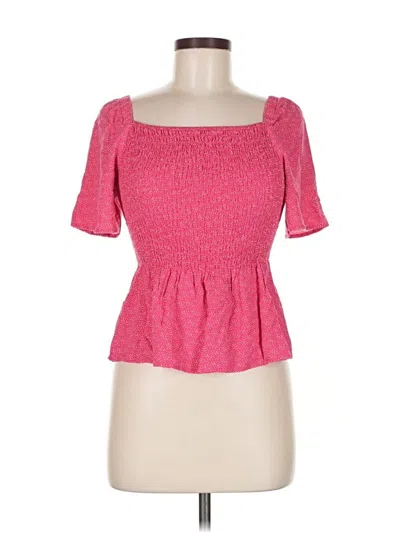 Pre-owned Urban Romantics Short Sleeve Top Pink Sweetheart Neckline Tops