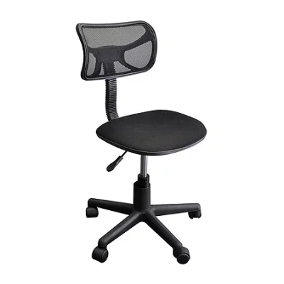 Urban Shop Swivel Rolling Mesh Office Chair In Black