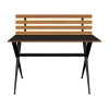 Urban Shop Wood Slap Desk In Black