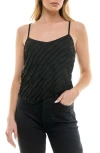 Urban Social Angled Ruffle Camisole In Black