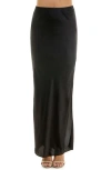 Urban Social Bias Cut Maxi Skirt In Black