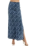Urban Social Bias Cut Maxi Skirt In Navy/blue