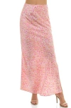 Urban Social Bias Cut Maxi Skirt In Pink