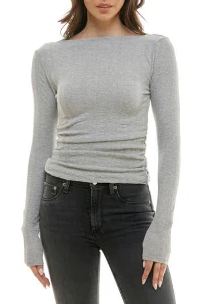 Heather Shirred Shoulder Top Heather Shirred Shoulder Top