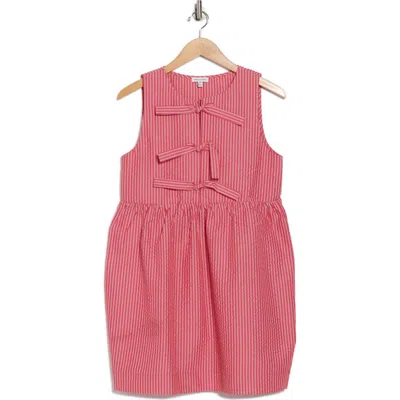 Urban Social Bow Tie Front Shift Dress In Red