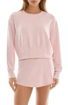 Urban Social Cloud Luxe Corset Sweatshirt In Pink