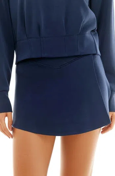 Urban Social Cloud Luxe Crossover Waist Skort In Navy