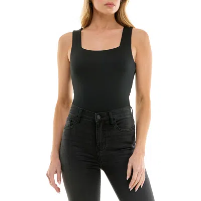 Urban Social Square Neck Bodysuit In Black