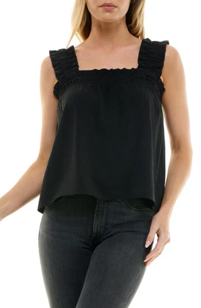 Urban Social Wide Stripe Crop Tank In Black