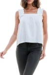 Urban Social Wide Stripe Crop Tank In White