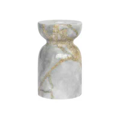 Urban Society Studio Grey Luca Marble Candle Holder - Fire Gray