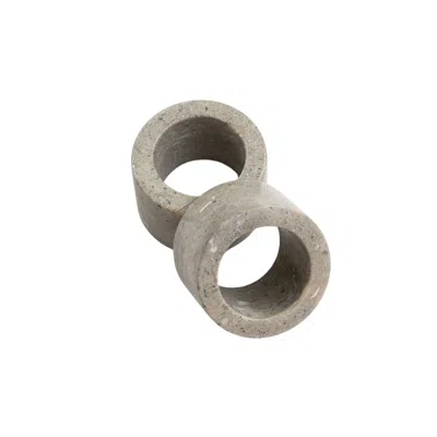 Urban Society Studio Mia Marble Napkin Ring Set - Rustic Green Marble In Gray