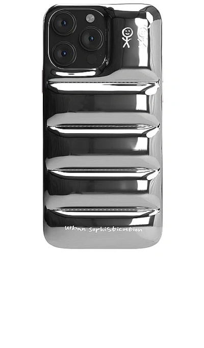 Urban Sophistication Iphone 15 Pro Max Glazed Puffer Case In 银色