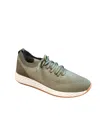 Urban Sport Women's Lace-up Sneaker In Olive In Green