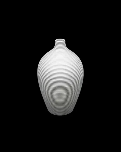 Urban Trends 13in Ceramic Vase In White