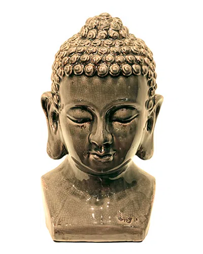 Urban Trends 14in Ceramic Buddha Head In Gold